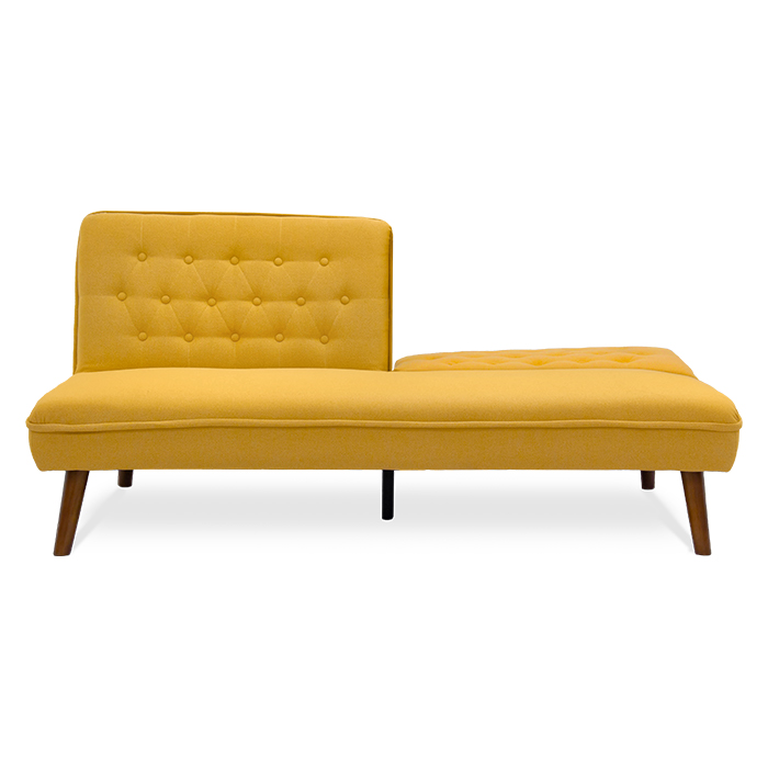 Futon Tela Amarillo Kevi | Sofá Cama y Futones | salas